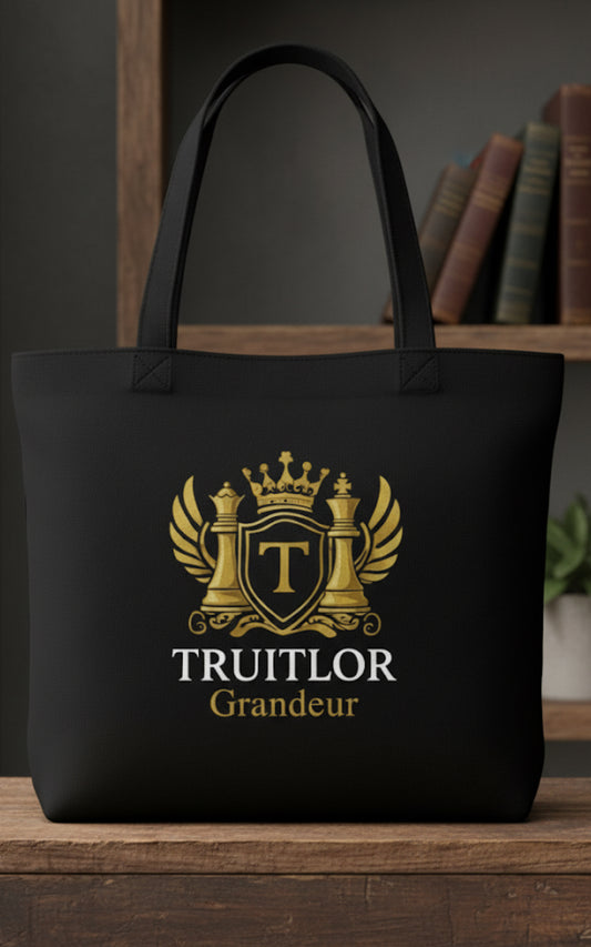 Black luxury tote bag